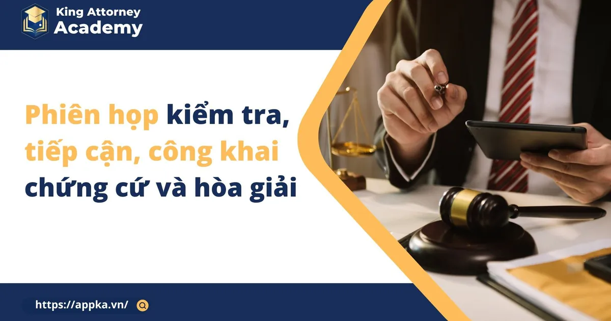 Phiên họp kiểm tra việc tiếp cận, công khai chứng cứ và hòa giải