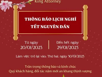 THÔNG BÁO LỊCH NGHỈ TẾT NGUYÊN ĐÁN 2023