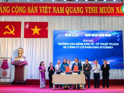 LỄ KÝ KẾT HỢP TÁC GIỮA CÔNG TY CP KING ATTORNEY VỚI TRƯỜNG CAO ĐẲNG KINH TẾ - KỸ THUẬT TP. HCM 