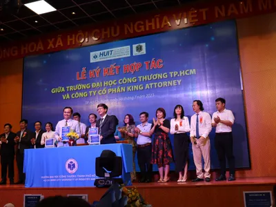 Lễ ký kết thỏa thuận hợp tác giữa Công ty CP King Attorney và Trường Đại học Công thương Thành phố Hồ Chí Minh 