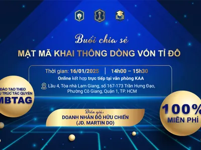  Buổi chia sẻ “Mật Mã Khai Thông Dòng Vốn Tỉ Đô” (100% Miễn Phí) 