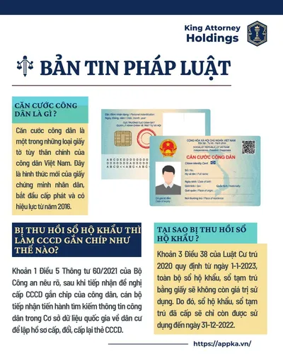 Bị thu hồi sổ hộ khẩu thì làm CCCD gắn chíp như thế nào?